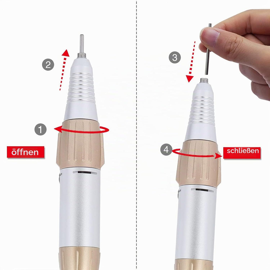 Nagelfräser Griff Handstück, Professional Ersatz Nagelbohrer Handgriff 35000rpm Tragbare Ersatzgriff