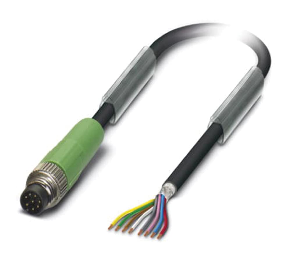 PHOENIX CONTACT SAC-8P-M 8MS/3.0-PUR SH Sensor/Aktor-Kabel, 8 Polig, 3m Kabellänge, M8 Stecker Gerad