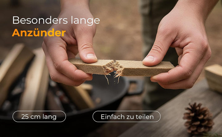 400 SILVER - FIDIBUSSE Anzünder | Kaminanzünder | Ofenanzünder | Grillanzünder