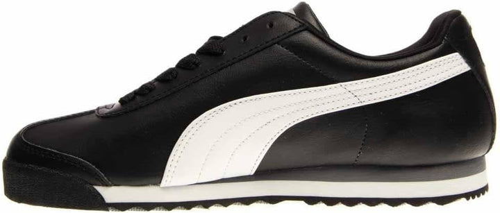 PUMA Damen Roma Basic Turnschuh 43 EU Schwarz Weiss Silberfarben, 43 EU Schwarz Weiß Silberfarb
