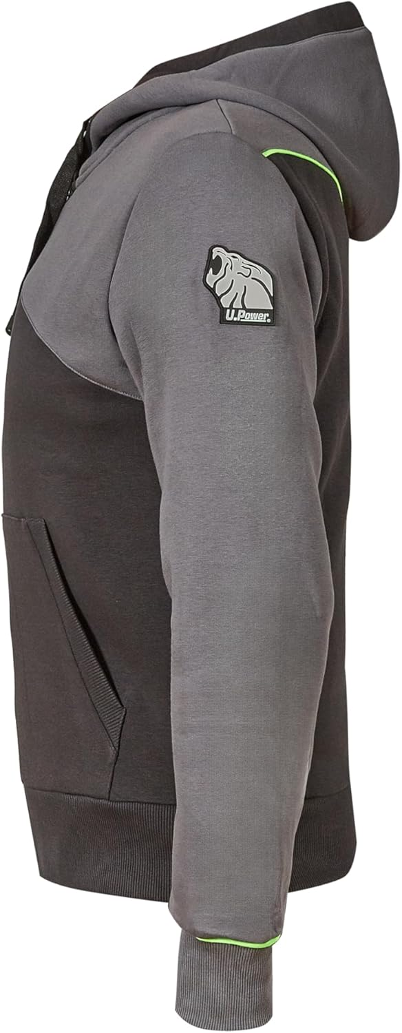 U-Power JUPITER, Sweatshirt, leichte Kapuzenjacke, warmes Fleece, Kunstpelz gefütterter Mantel, durc
