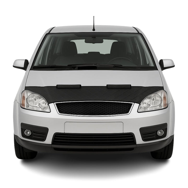 OMAC Haubenbra Steinschlagschutz Bonnet Bra kompatibel mit Ford C-Max 2003-2010 Schwarz Halb Schwarz