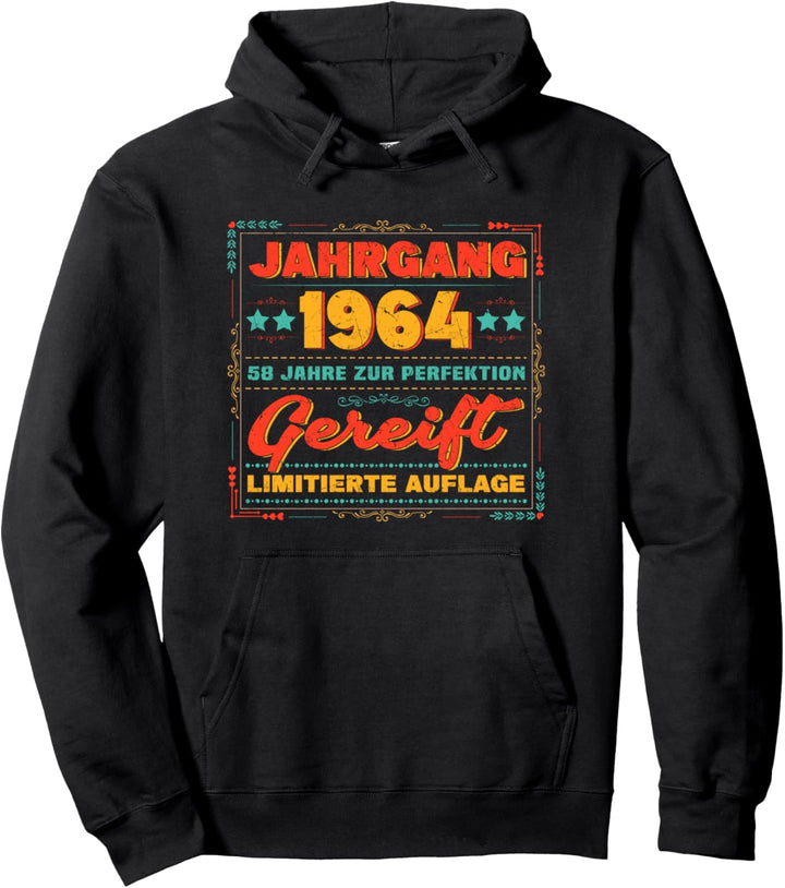 Jahrgang 1964 58 Jahre Geschenk 58. Geburtstag Pullover Hoodie