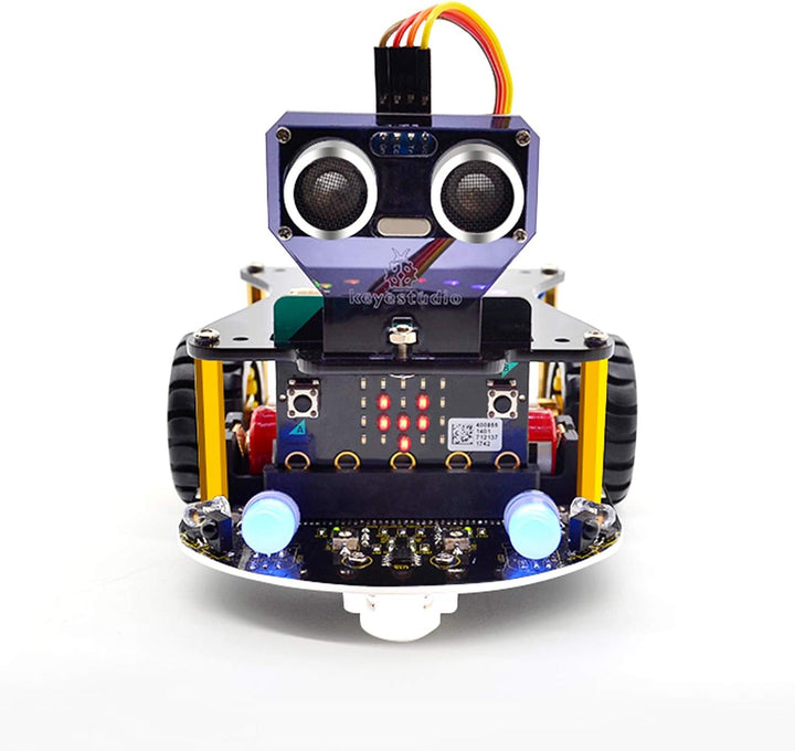 KEYESTUDIO Micro bit Smart Robot Car V2 (ohne Micro:bit Board), Roboter Microbit Kit Coding für Unte