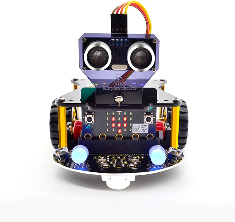 KEYESTUDIO Micro bit Smart Robot Car V2 (ohne Micro:bit Board), Roboter Microbit Kit Coding für Unte