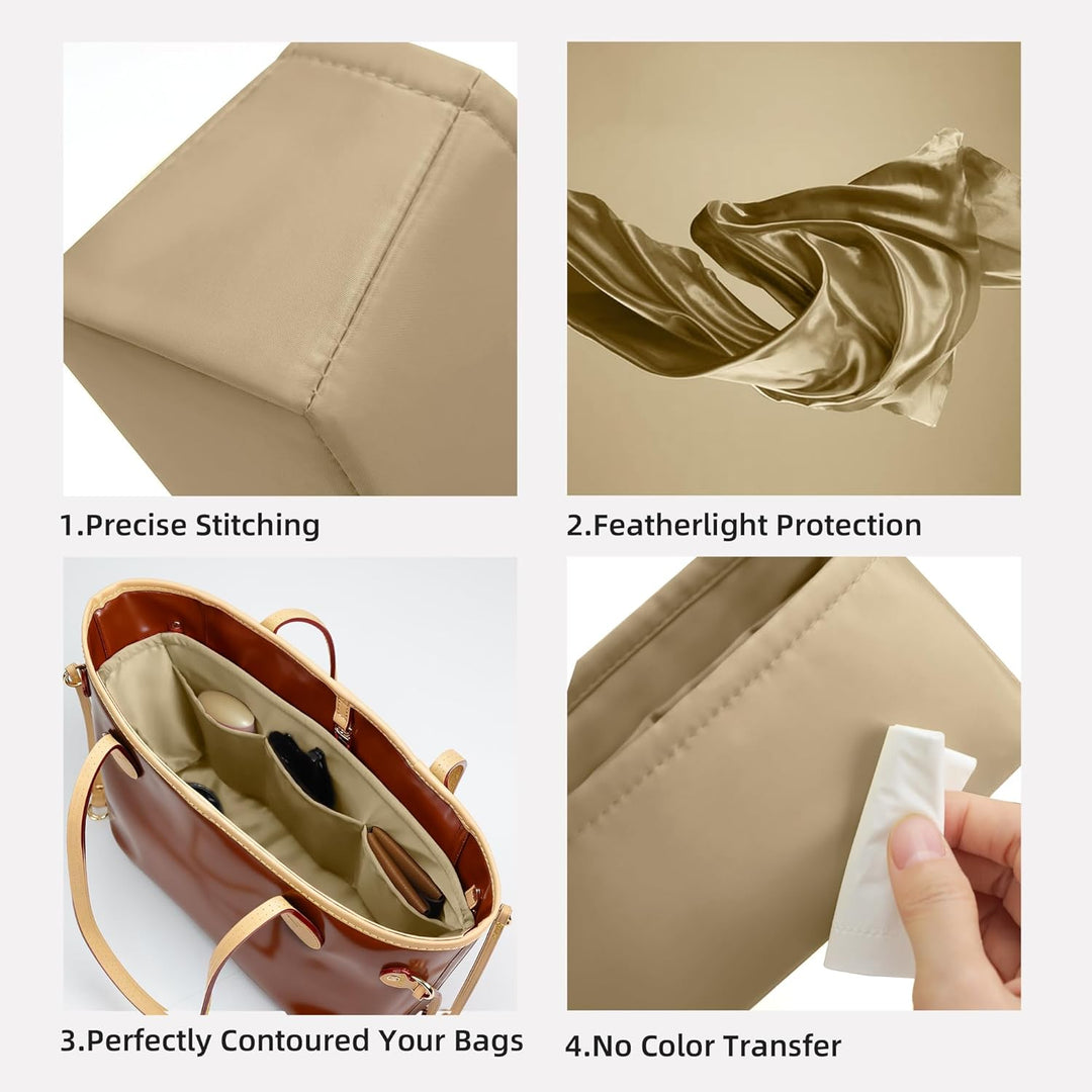 DGAZ Taschen Organizer Einsatz, Seide Innentasche für Neverfull PM/MM/GM, Leicht Taschenorganizer Sh