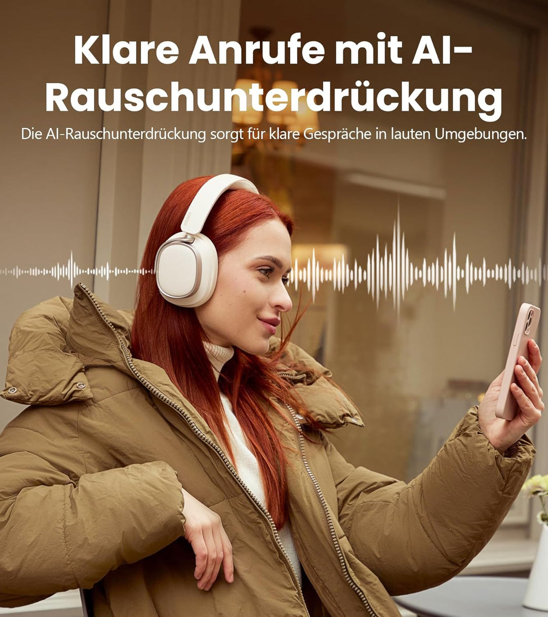 Edifier ES850NB Kabellose Over-Ear-Kopfhörer mit Geräuschunterdrückung, Hi-Res Audio Wireless, LDAC,