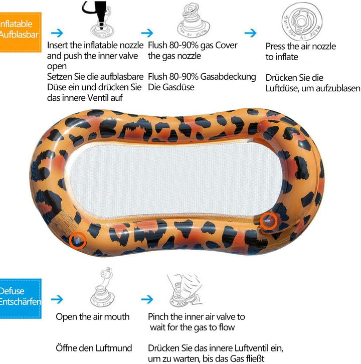 luftmatratze mit Netz, Pool matratze mit wasserdichter Handytasche wasserhängematte mit Netz, luftma