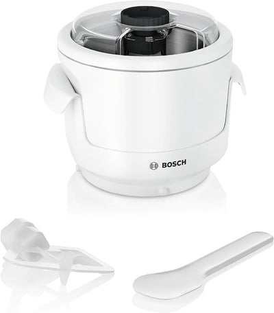 Bosch Eisbereiter, MUZ9EB1, 550ml Eis, selbstgemachtes Eis, Sorbet und Frozen Yoghurt, weiss, passen