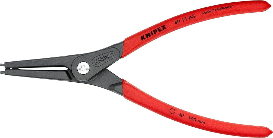 KNIPEX Präzisions-Sicherungsringzange für Aussenringe auf Wellenmit rutschhemmendem Kunststoff überz
