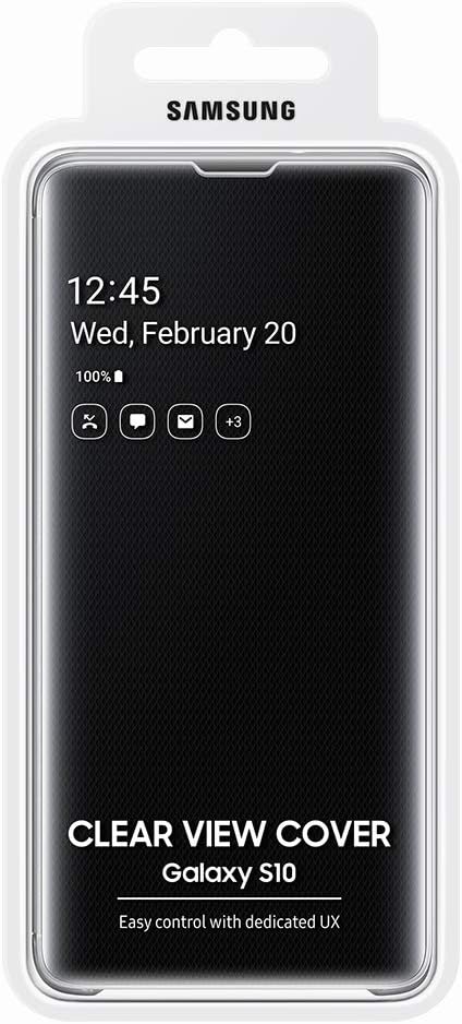 Samsung Clear View Cover für Galaxy S10 Schwarz - 6.1 Zoll, Schwarz