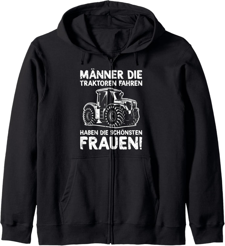 Männer Die Traktor Fahren Landwirt Bauernhof Trecker Spruch Kapuzenjacke
