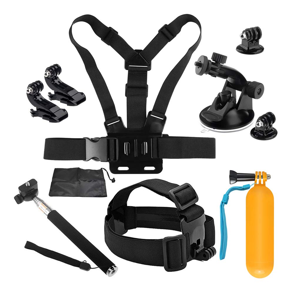 D&amp;F 10-1 Sport Kamera Zubehör Kit für Gopro Hero 7/6/5/4 / Hero (2018) SJCAM YI Crosstour AKASO Camp