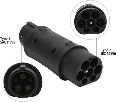 ev Adapter Type 1 to Type 2,Universeller Ladeadapter für Elektrofahrzeuge,New Energy Vehicles Typ 2