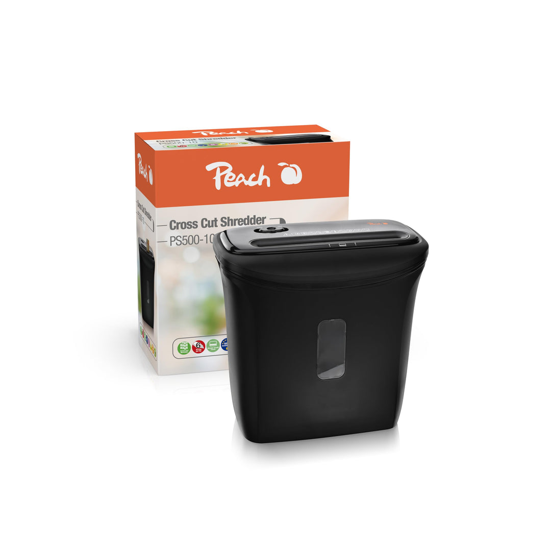 Peach Partikelschnitt Aktenvernichter - 5 Blatt - 11 Liter / 80 DIN A4-4 x 28 mm Partikelgrösse (P-4