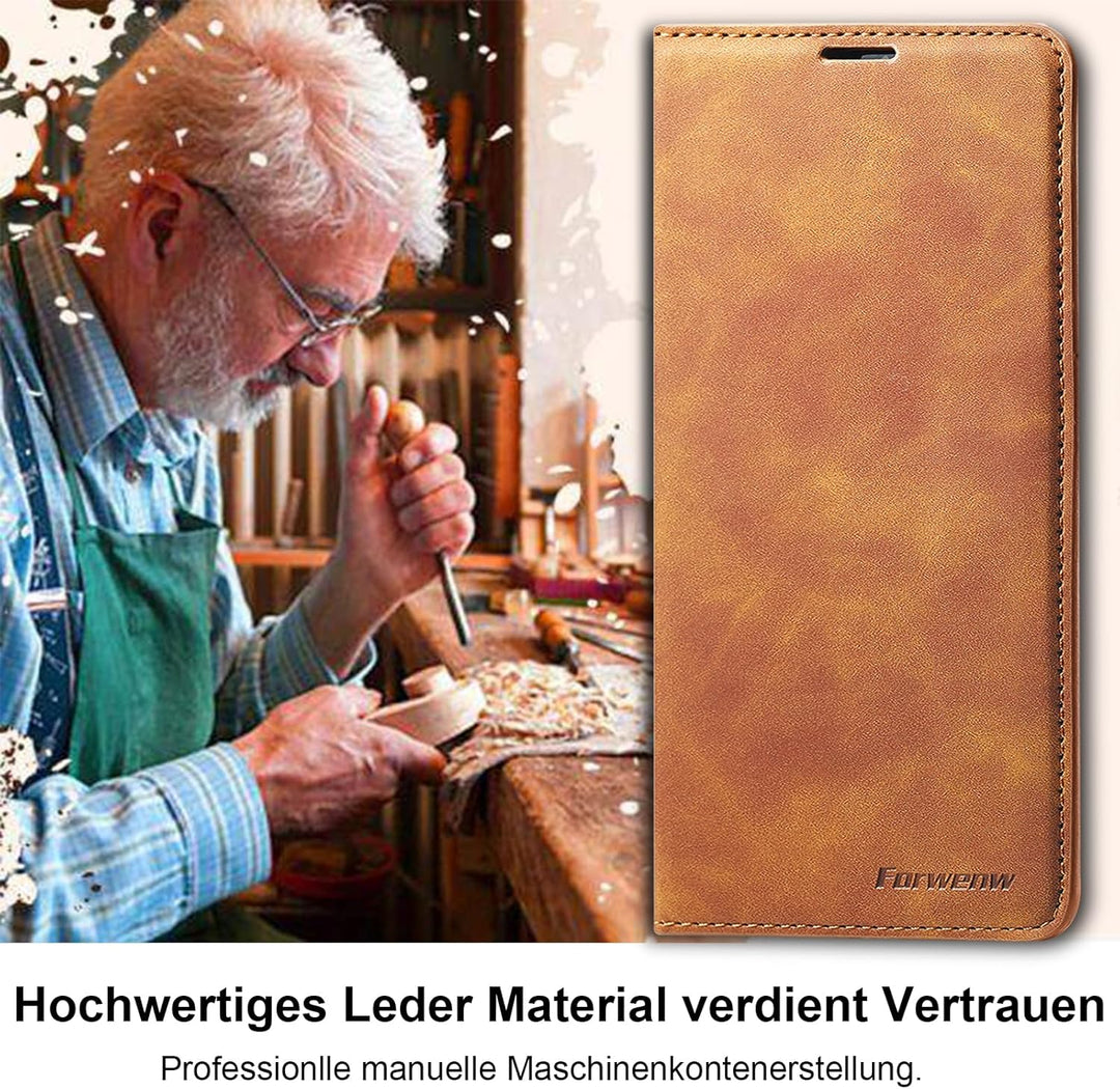 2026 Neu Handyhülle für Samsung Galaxy A37 Hülle Leder mit Schutzfolie [3 Kartenfächer] Klapphülle f