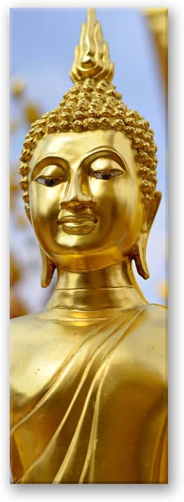 Feeby Bilder Yoga Buddhismus 30x90 cm 1 tlg Schlafzimmer Modern Vlies Leinwandbilder Bild auf Leinwa