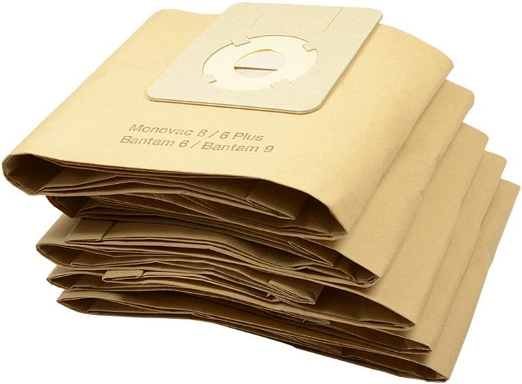 Wessper 20x Papier-Staubsaugerbeutel für Columbus 158, Ghibli Champion, Rio, Wetrok 42.510 Bantam 18