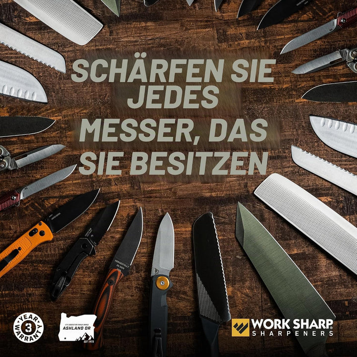 WORK SHARP® - Blade Grinding Attachment Belt Kit P120 - grobes Premium Gewebe-Schärfband 3er Set - k