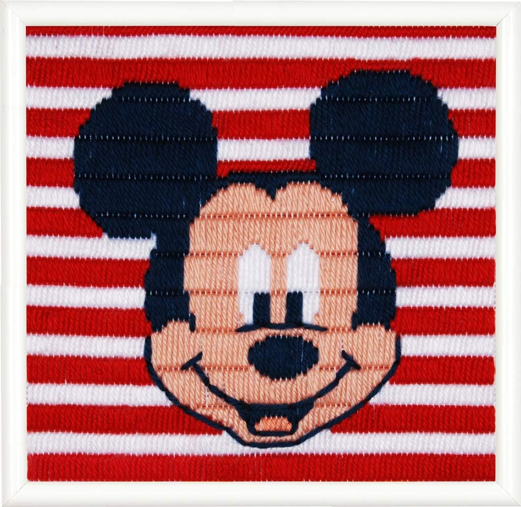 Vervaco Spannstichkissen Disney Mickey Mouse, Stickbild vorgezeichnet Spannstichpackung, vorbezeichn