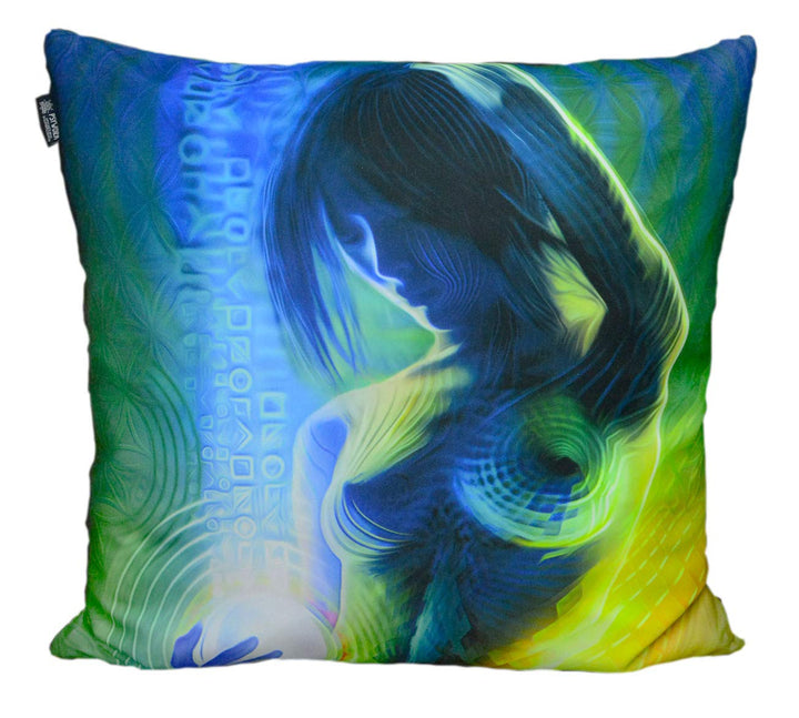 PSYWORK Schwarzlicht Kissen Neon Prismatic, 60x60cm