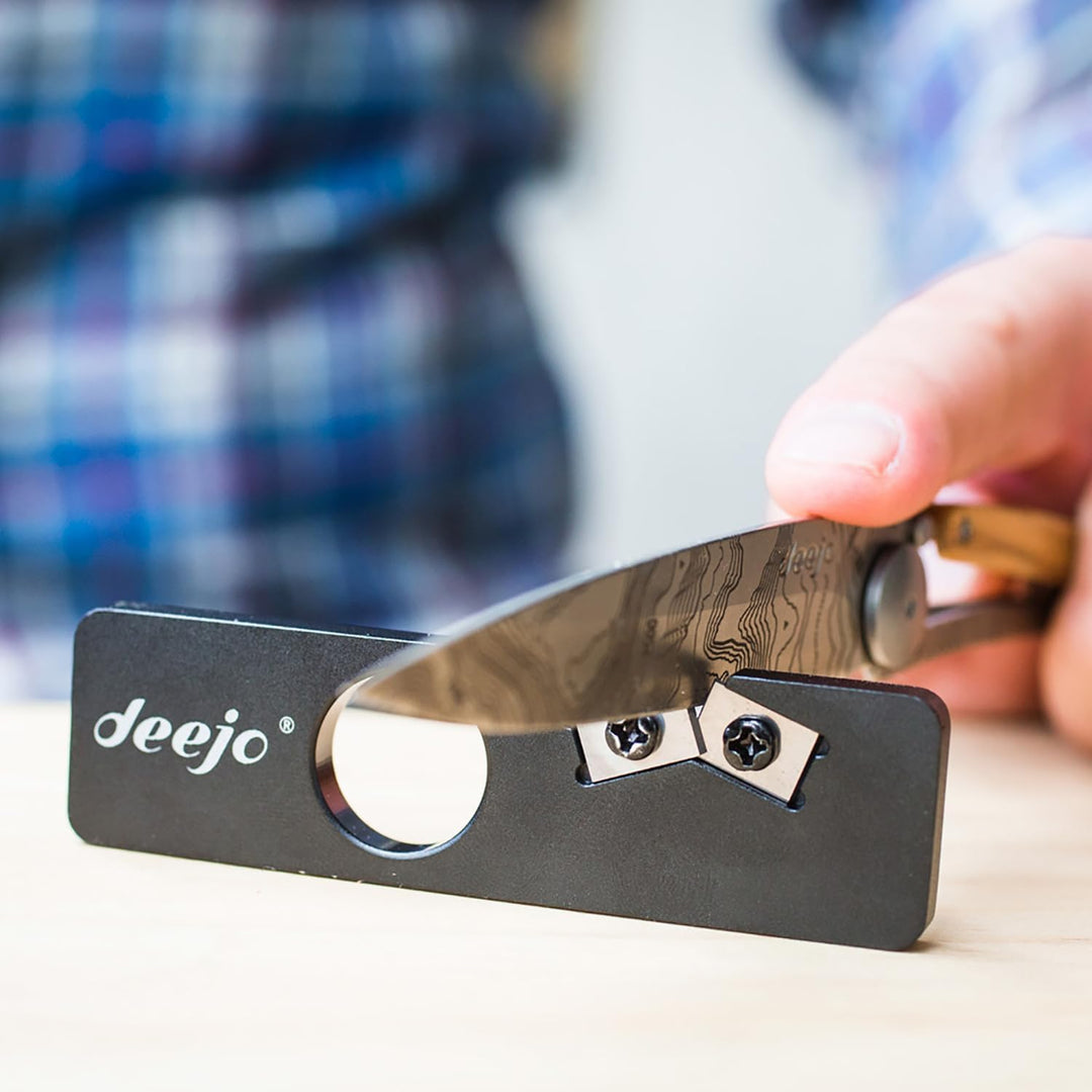 Deejo Sharpener - Taschenmesserschärfer - Ultra widerstandsfähiges Material – Zum Schärfen, ohne die