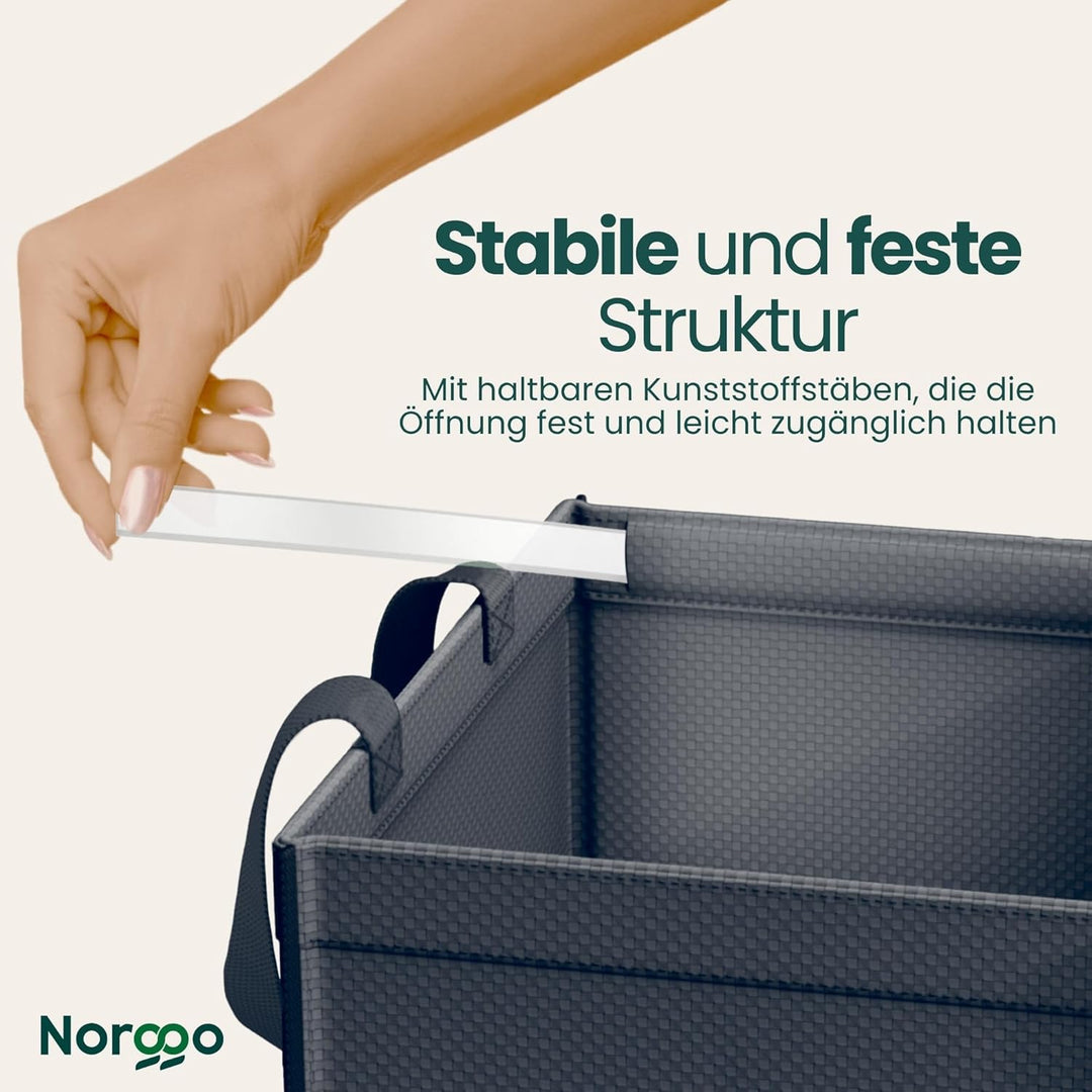 Mülltrennsystem 2fach – Set aus 2 Mülltrennsysteme für Plastik und Papier – Recycling Behälter 50L m