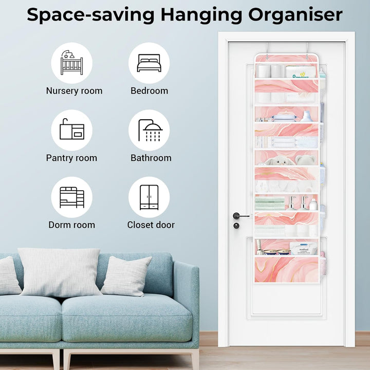 Clastyle Marmor Tür Hängeaufbewahrung Faltbar Hängeorganizer für Camping Bad Schrank Schlafzimmer Mä
