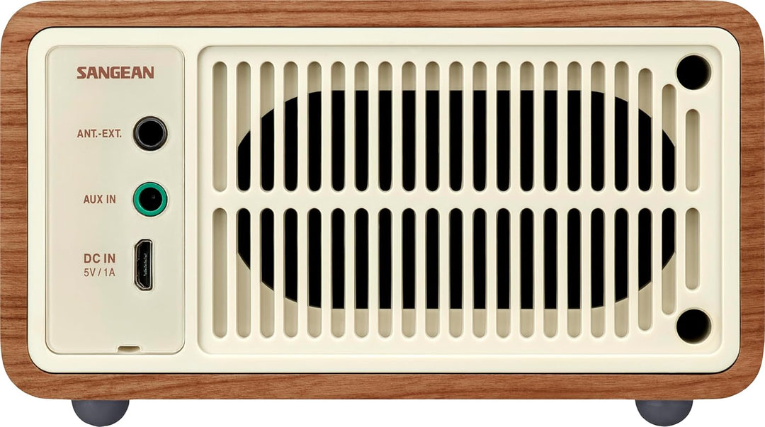 Sangean WR-7 tragbares Desktop-Radio (FM-RDS-Tuner, Bluetooth, AUX-In, integrierter Lautsprecher, Ak