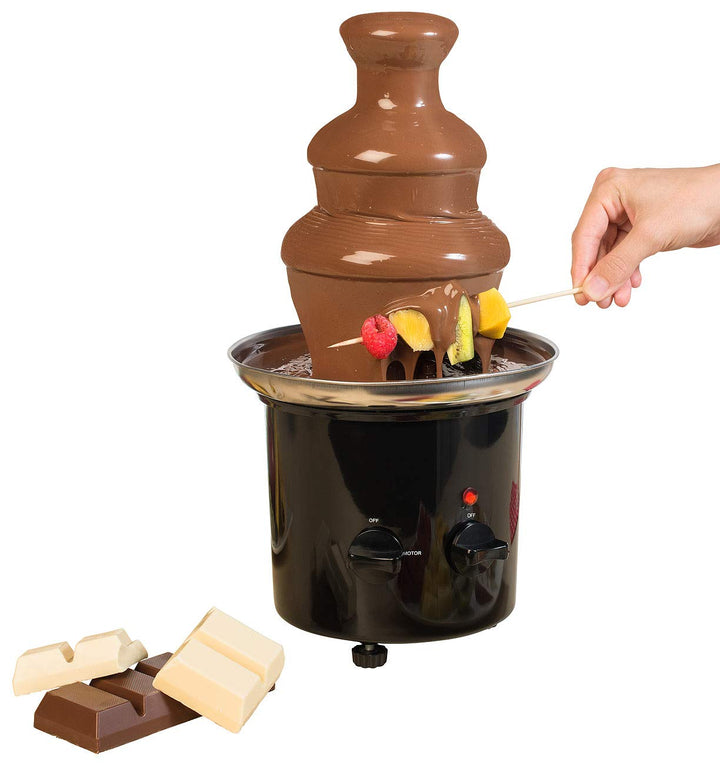 Rosenstein &amp; Söhne Schokofondue Brunnen: Schokoladen-Brunnen mit 2 Ebenen, 275 Watt (Fondue