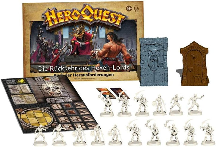 Avalon Hill HeroQuest Die Rückkehr des Hexen-Lords Abenteuerpack, Dungeon Crawler Spiel ab 14 Jahren