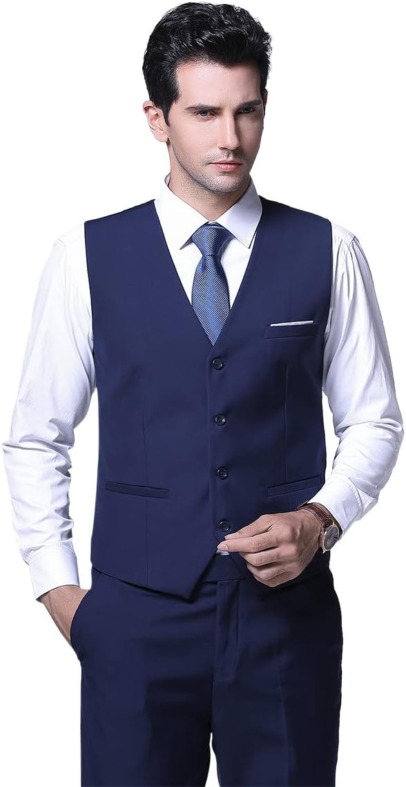 Cloudstyle Anzug Herren Slim Fit 3 Teilig Krawatte Anzüge Business Herrenanzug Sakko für Hochzeit XL