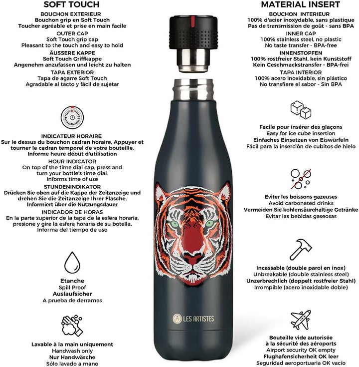LES ARTISTES Bottle UP Tiger Black 0.50, 0.50