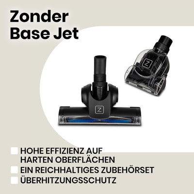 Zeegma Zonder Base Jet Staubsauger beutellos mit Set von Aufsätzen, Zyklontechnologie, PowerSuction