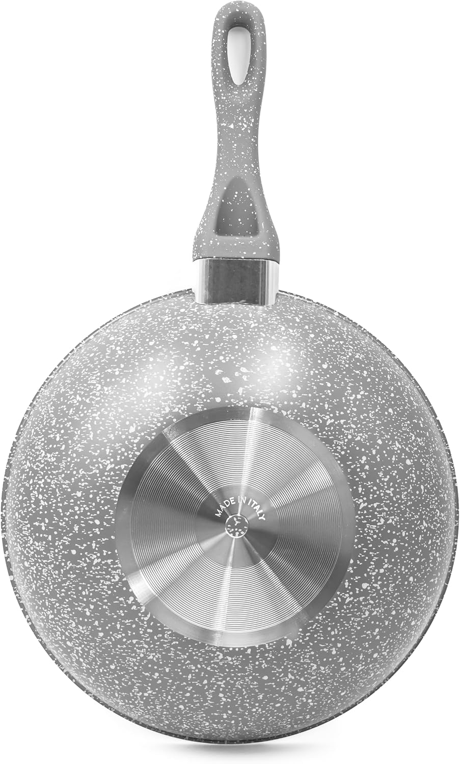 Zanetti - Rara-Stein Wokpfanne aus Aluminium in Steinoptik, Soft-Touch-Griff, Durchmesser 28 cm, her
