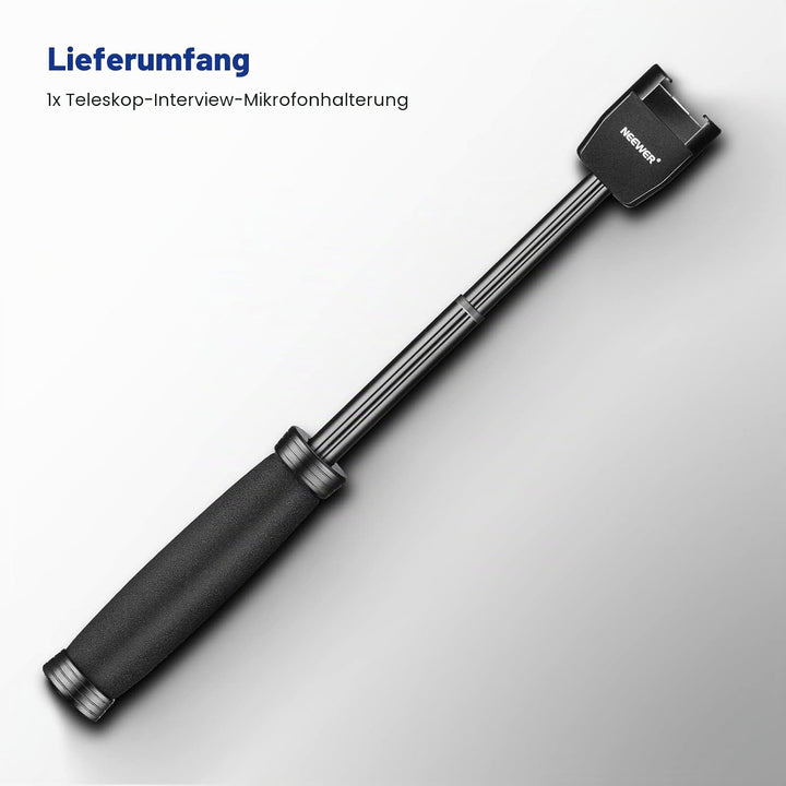 NEEWER 12"/30cm Teleskop Interview Mikrofongriff für Wireless Go, Lavalier Videomikrofon Handheld Ad