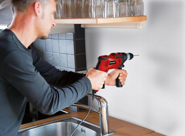 Einhell Schlagbohrmaschinen-Set TC-ID 1000 E Kit (1.010 W, Bohrleistung Holz 32 mm, Metall 13 mm, Be