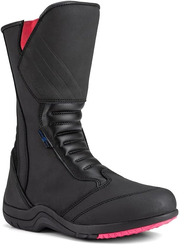Damen-Touring-Motorradstiefel VIOLET WP, wasserabweisendes Mikrofaser-Obermaterial, abrieb- und schn