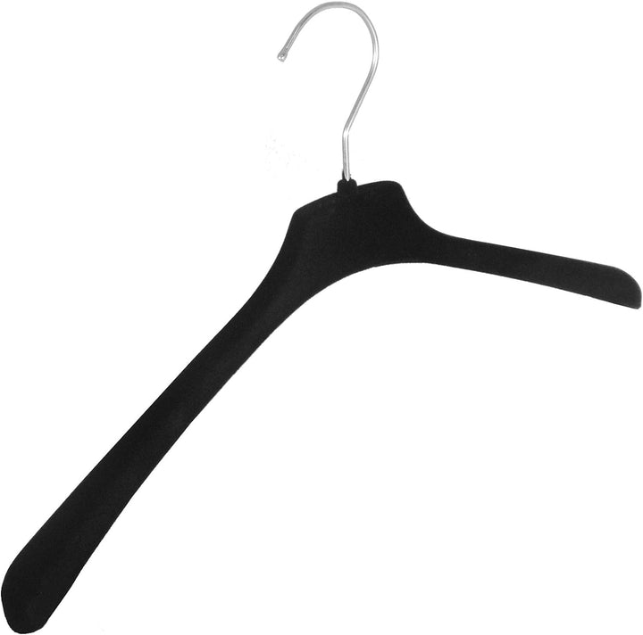 Samt Kleiderbügel für Blusen & Oberteile, 42 cm, schwarz, 15 Stück