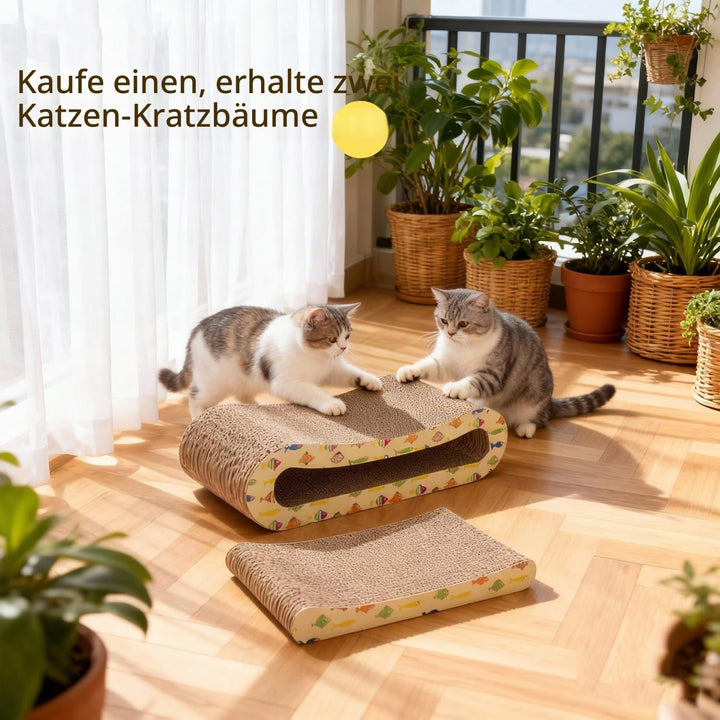 Nobleza - Kratzbrett Katzen， widerstandsfähig Katzenkratzbrett， Kratzmöbel aus hochwertiger Karton，