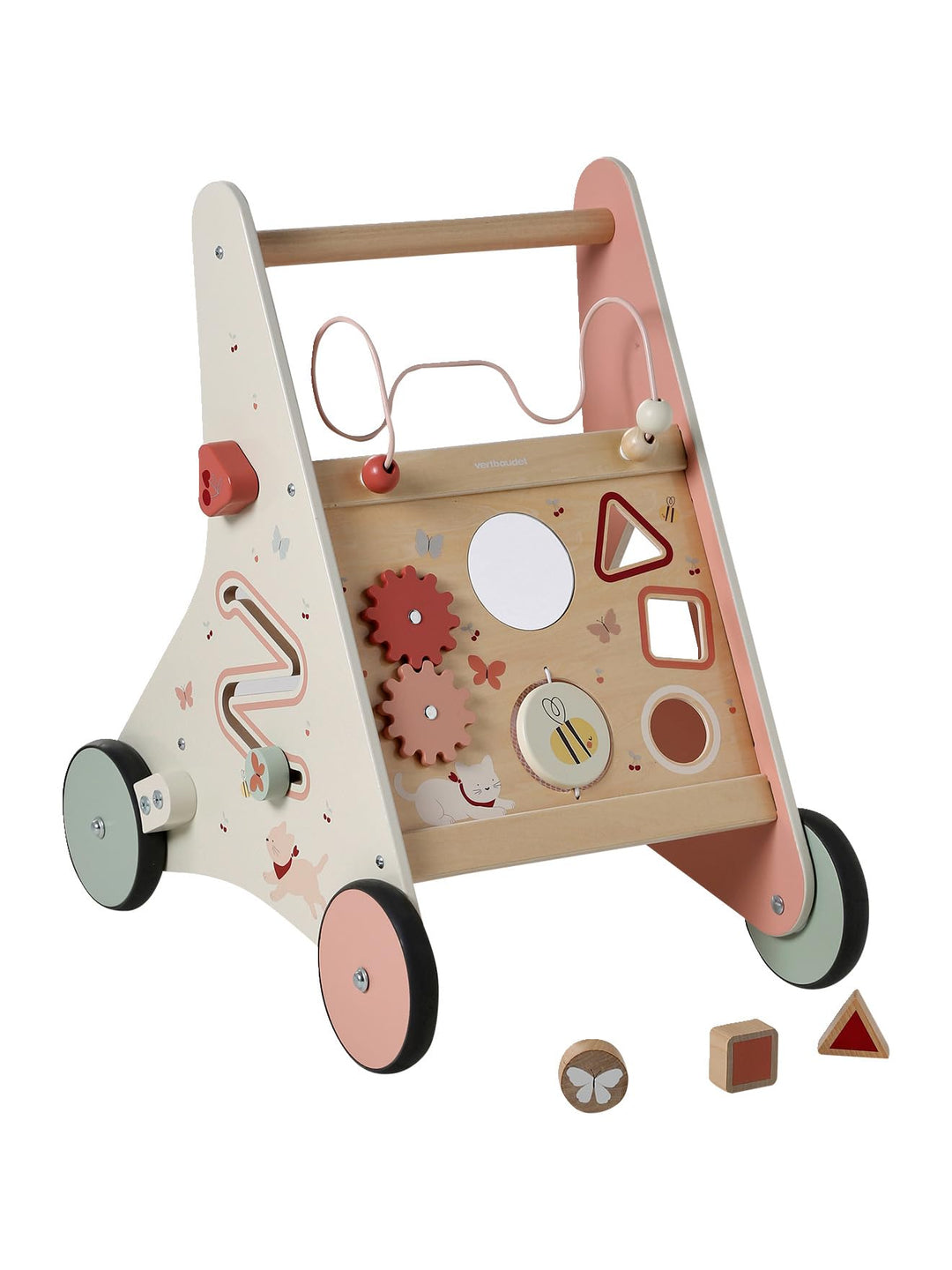 VERTBAUDET FSC Cherry TU Walkwagen mit Holzbremsen kirsche, kirsche
