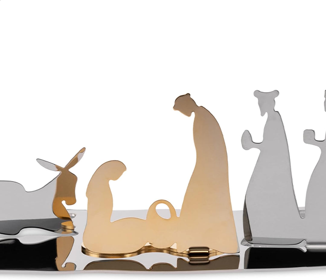Alessi BM09 Bark Crib Krippe,Edelstahl 18/10, goldenem