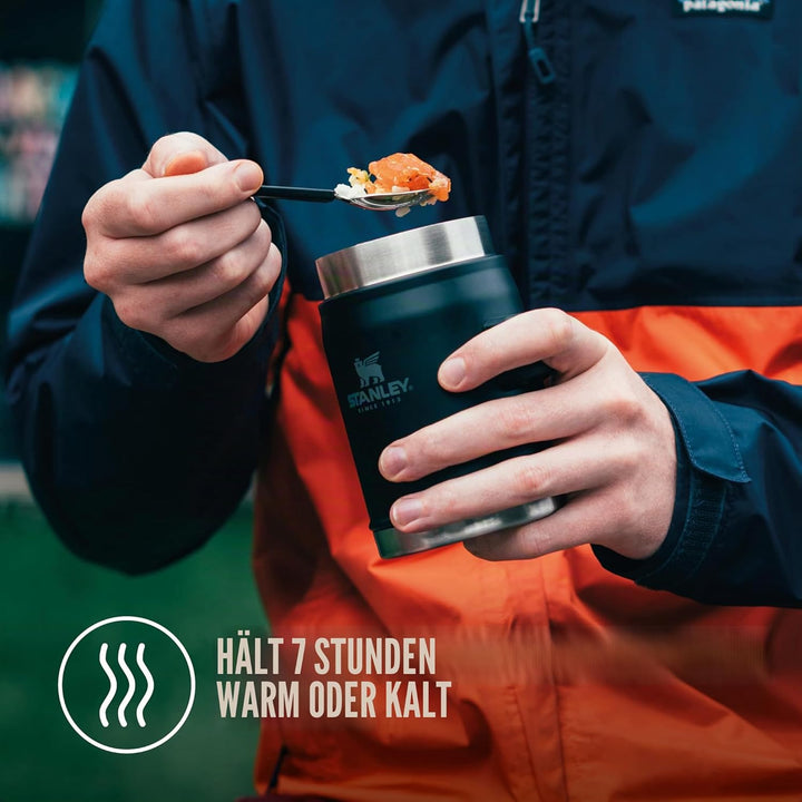 STANLEY Classic Legendary Thermobehälter Für Essen Mit Göffel 400 ml - Hält 7 Stunden Heiss Oder Kal