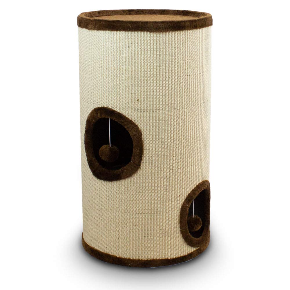 BITUXX® Sisaltonne Kratztonne Katzentonne Katzenbaum Katzenhöhle Kratzbaum mit Plüsch und Sisal … (7