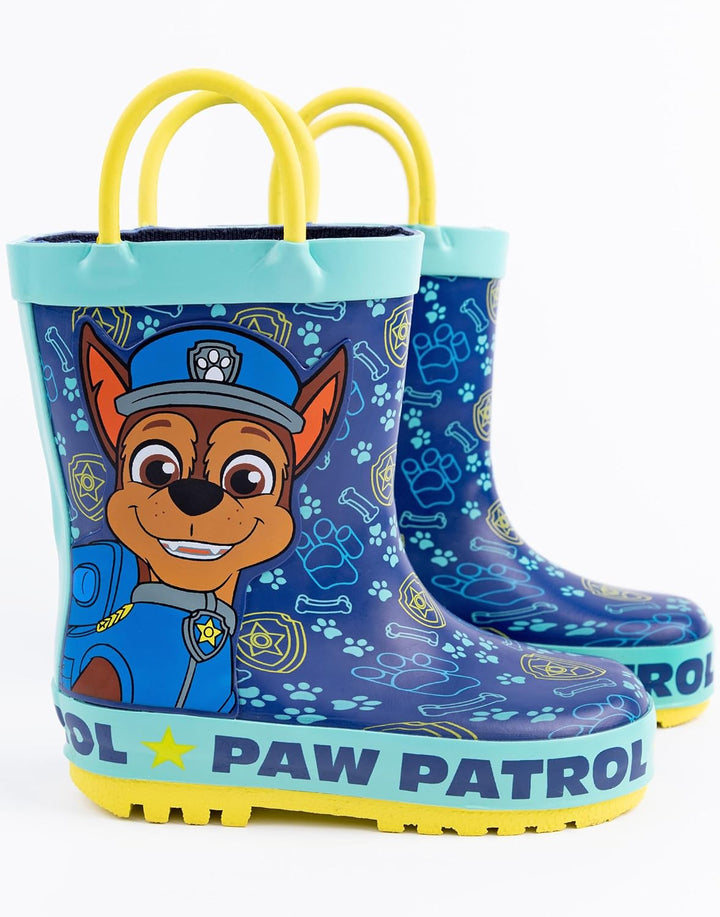 PAW PATROL Gummistiefel Jungen Kinder Kleinkinder | Chase Rescue Welpen Polizei Cop Gummistiefel | B