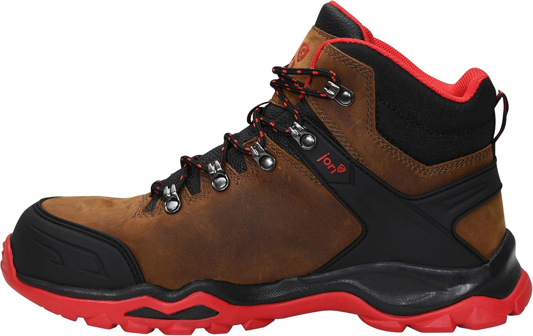JORI Sicherheitsschuhe jo_Powerful Brown Mid S3S, Damen und Herren, Leder, Stahlkappe, leicht, klass