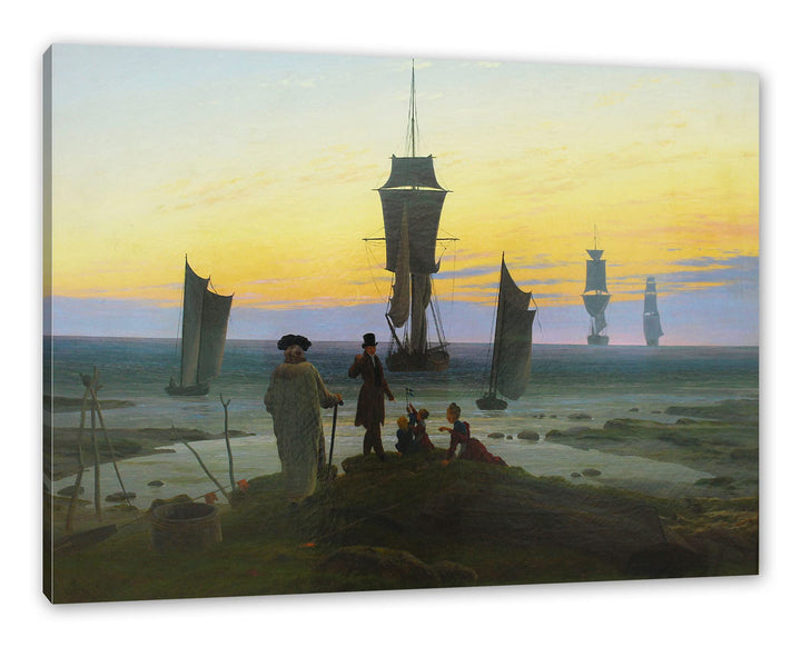 Caspar David Friedrich - Die Lebensstufen als Leinwandbild / Grösse: 100x70 cm / Wandbild / Kunstdru