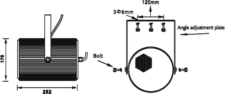 OMNITRONIC PS-20 Projektorlautsprecher | Wetterfester 6,5"-Lautsprecher mit Halterung, 100V 10/20 W