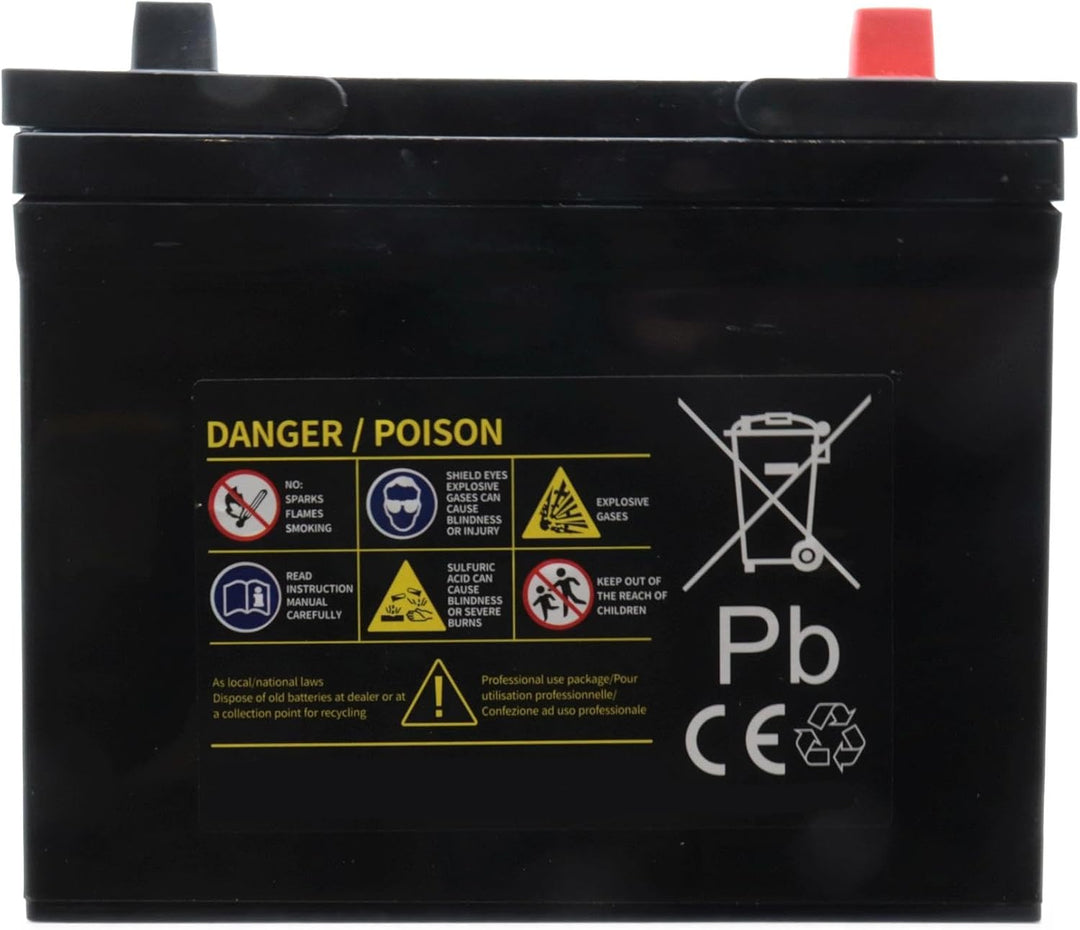 SECURA Batterie 12V 22Ah (+ Pol Links) kompatibel mit Stiga Park Pro 25 4WD Rasentraktor