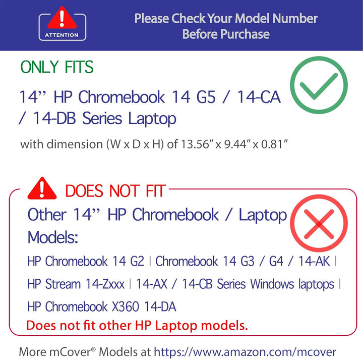 mCover Hartschalen-Schutzhülle nur für HP Chromebook X360 14-DA0000 Serie Laptops (nicht kompatibel